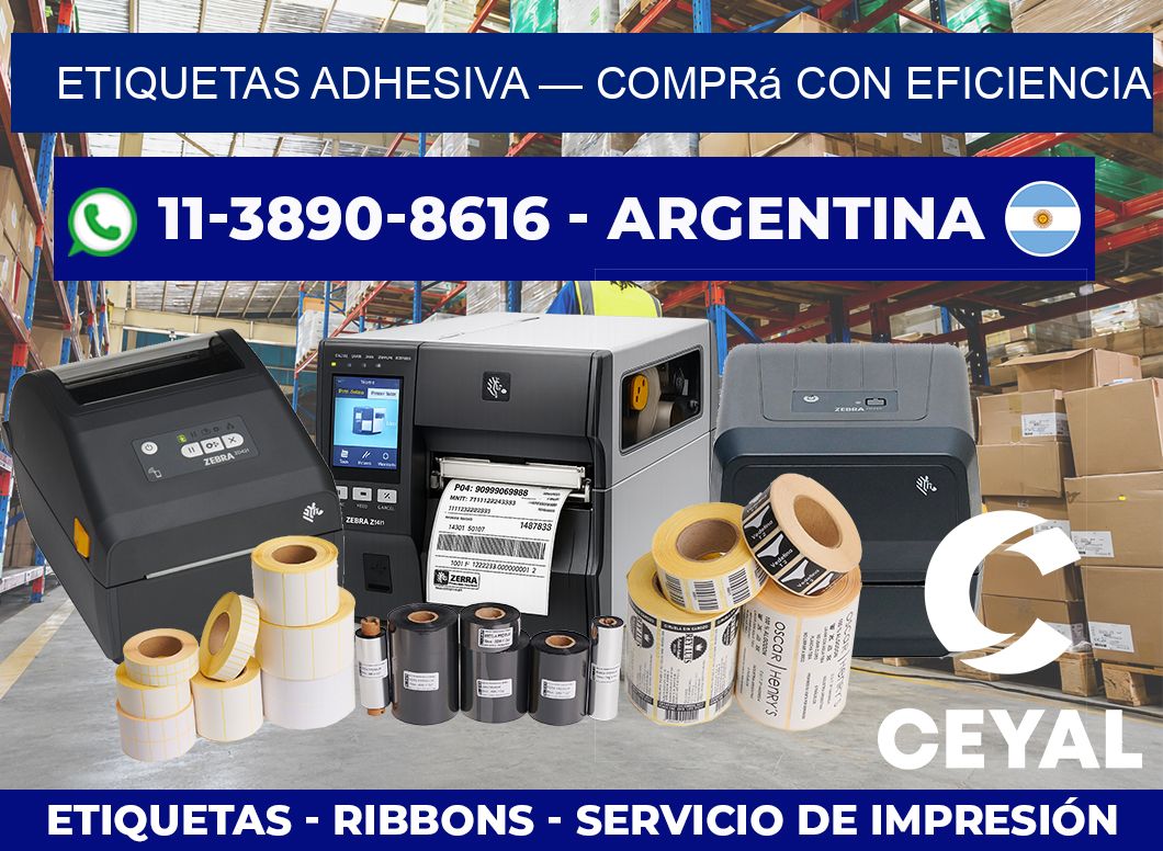 etiquetas adhesiva — Comprá con eficiencia