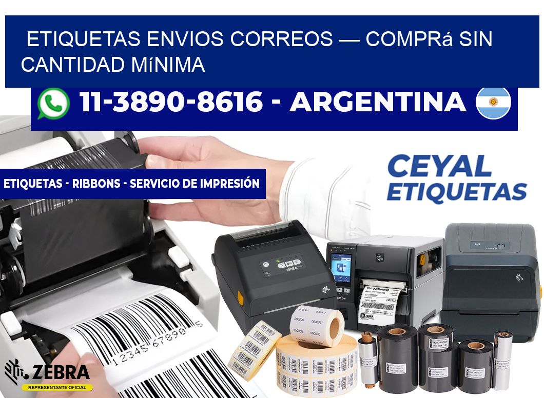 etiquetas envios correos — Comprá sin cantidad mínima