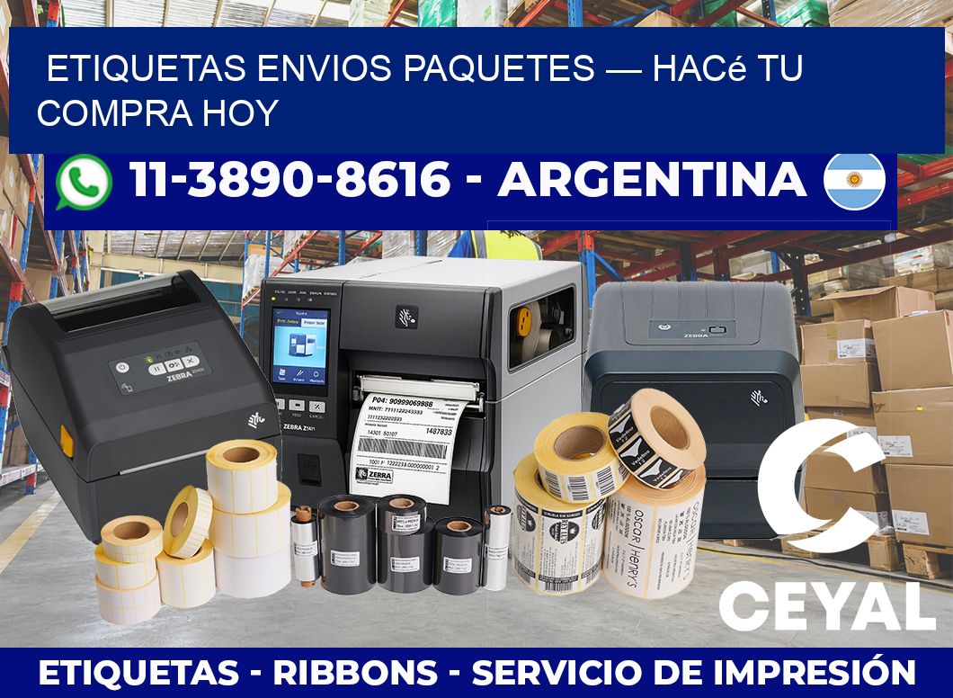 etiquetas envios paquetes — Hacé tu compra hoy