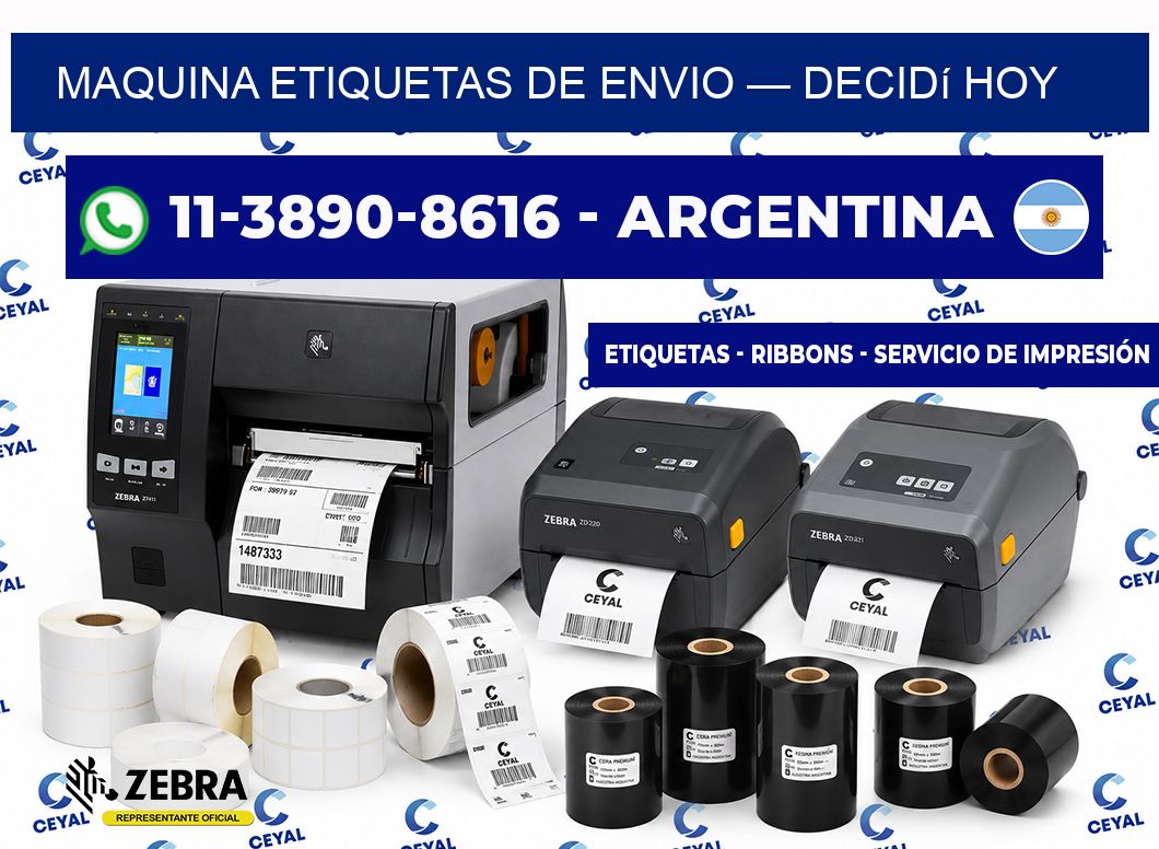 maquina etiquetas de envio — Decidí hoy