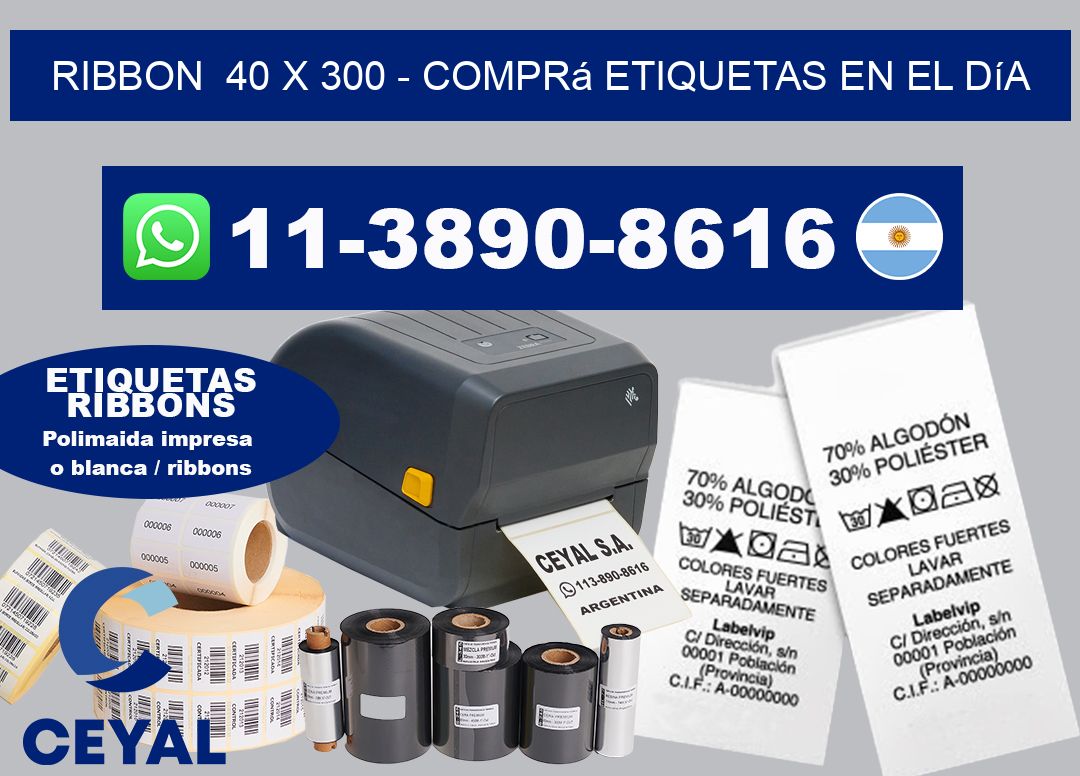 ribbon 40 x 300 - Comprá etiquetas en el día