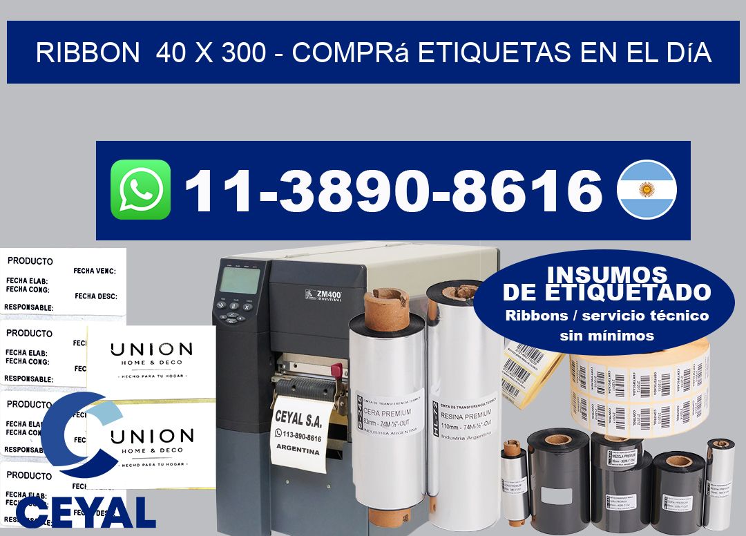 ribbon  40 x 300 – Comprá etiquetas en el día