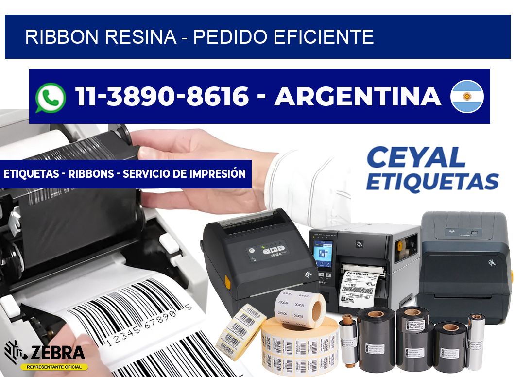 ribbon resina - Pedido eficiente