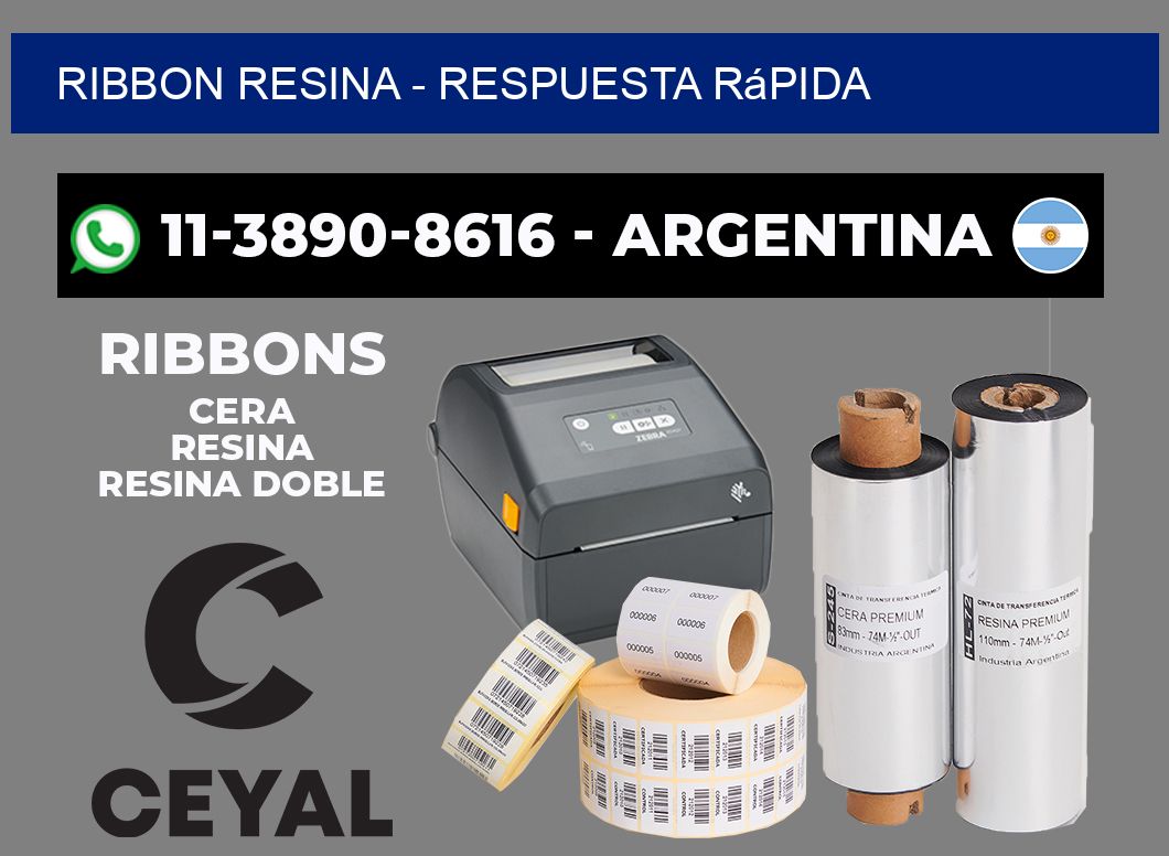ribbon resina - Respuesta rápida