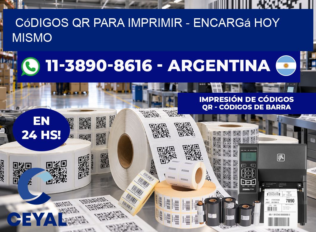 Códigos QR para Imprimir - Encargá hoy mismo